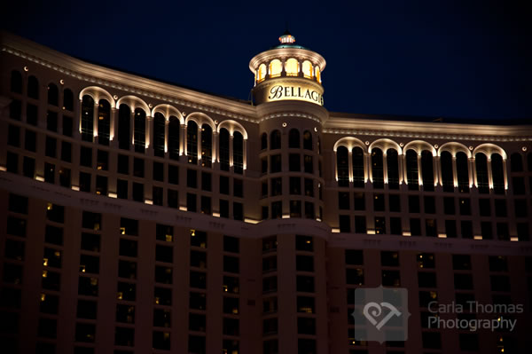 Front facade of the Bellagio Hotel, Las Vegas