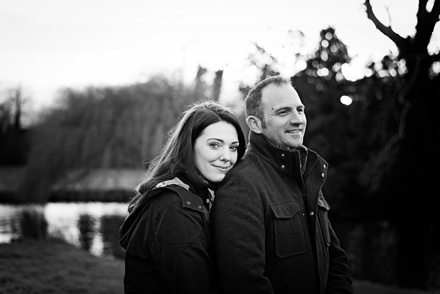 Couple wrapped up in the cold