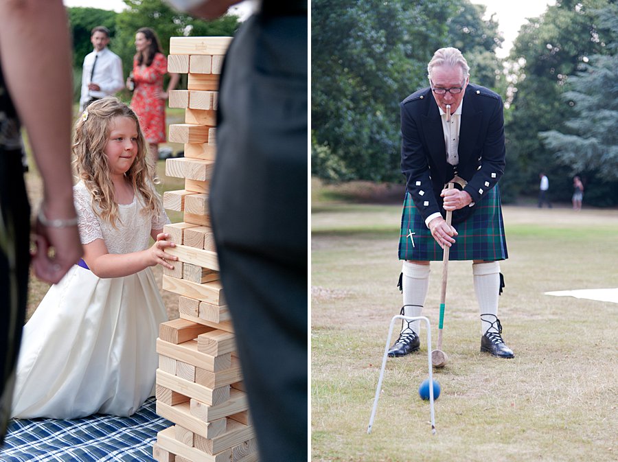 Guests playing outdoor games