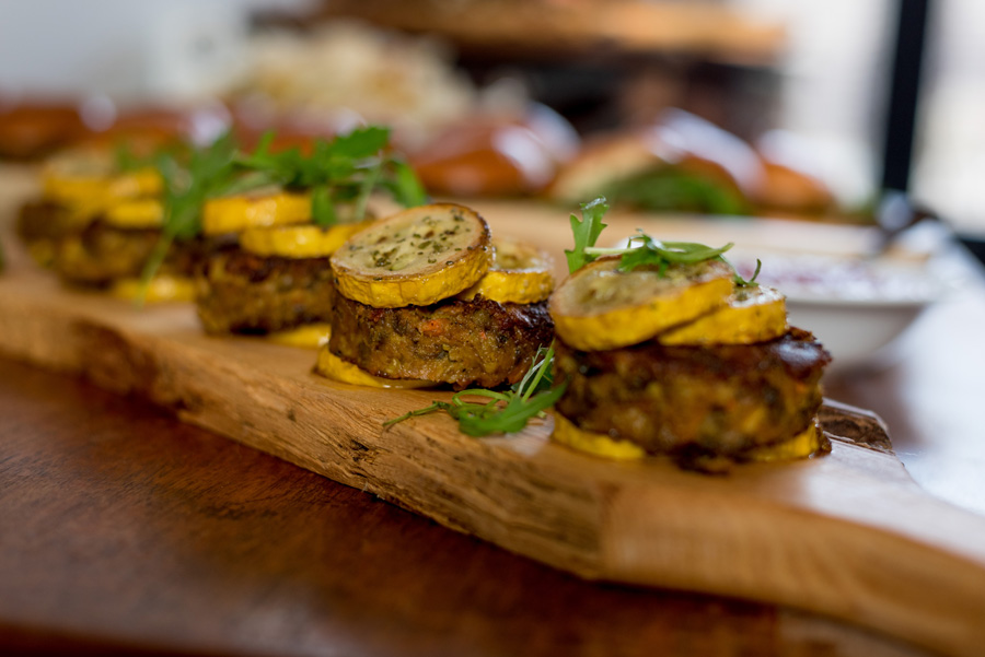 Starter nibbles on chopping board