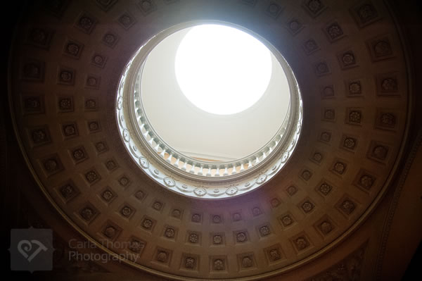 Skylight and detail of surrounding ceiling