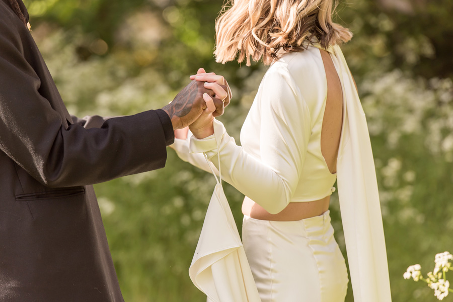 Couple dancing but only their hands are visible