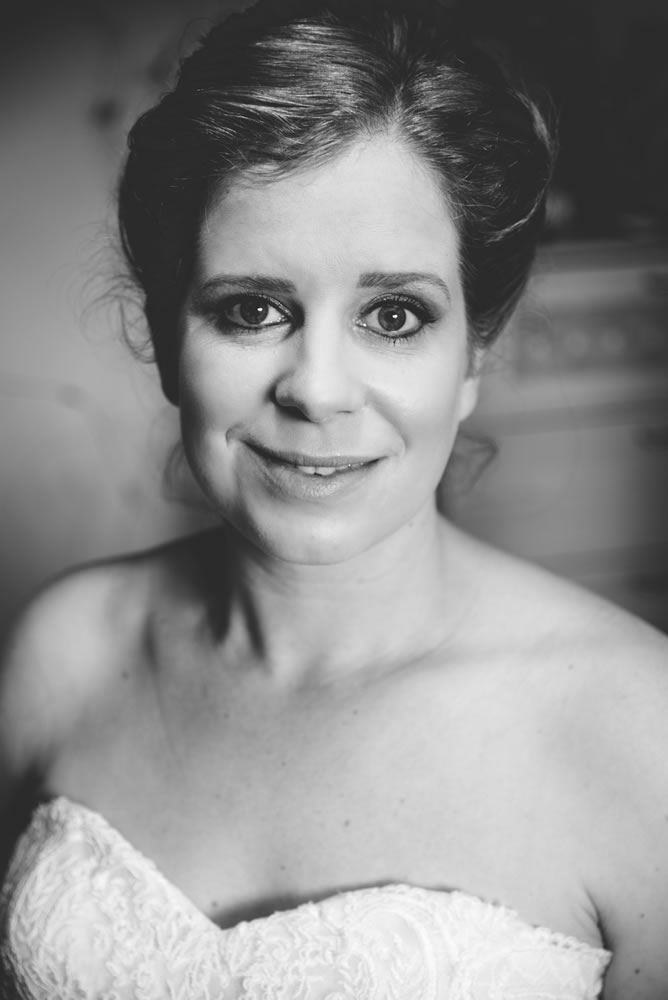 Bride portrait before leaving for church