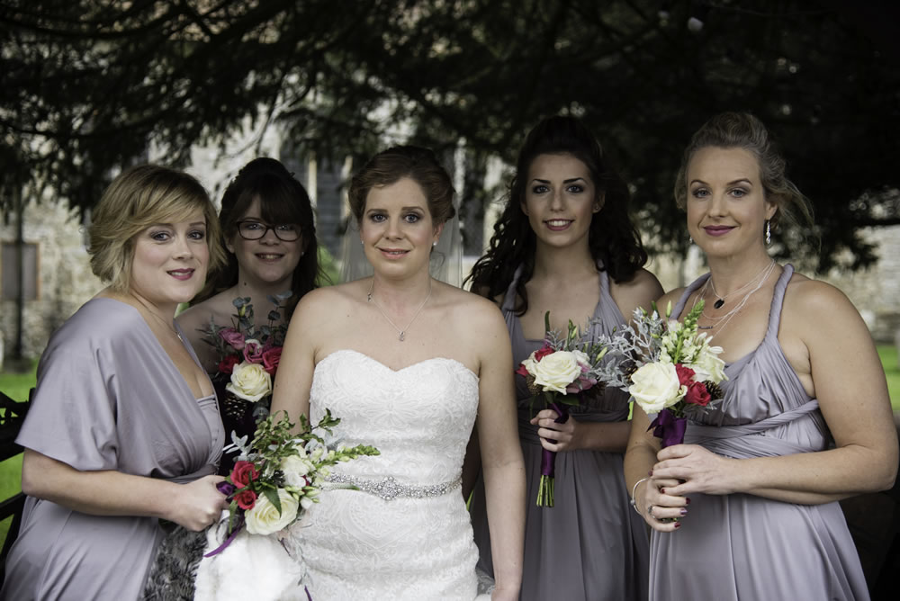 Bride with wedding party