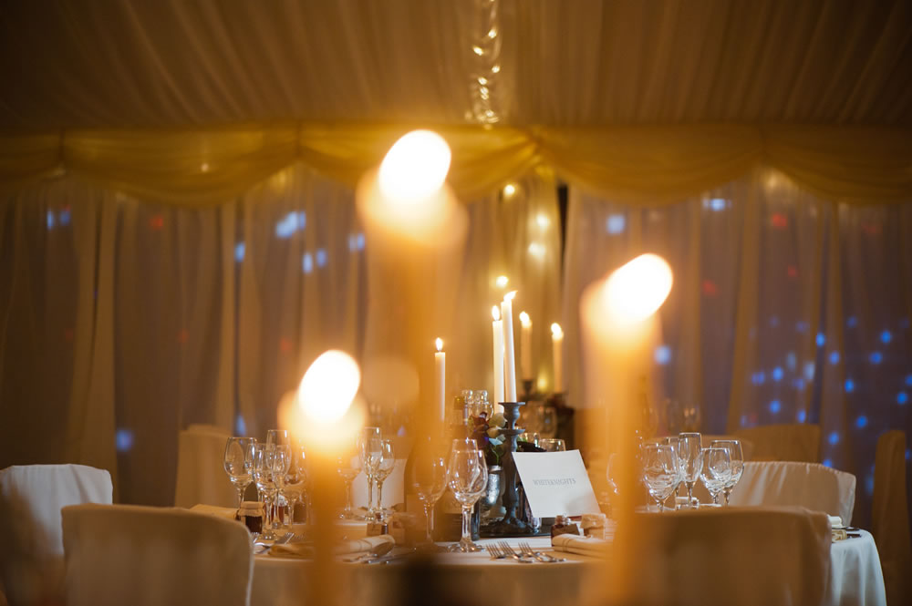Candle light table settings