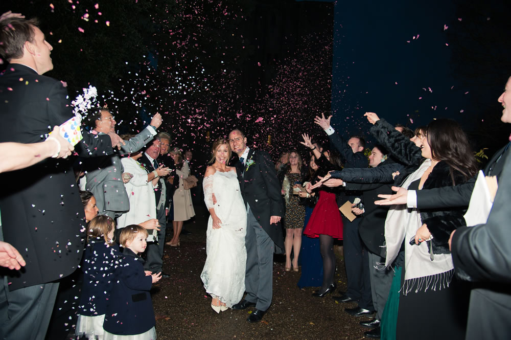 Confetti shot in the dark