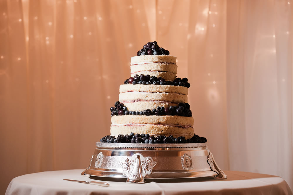 Naked wedding cake