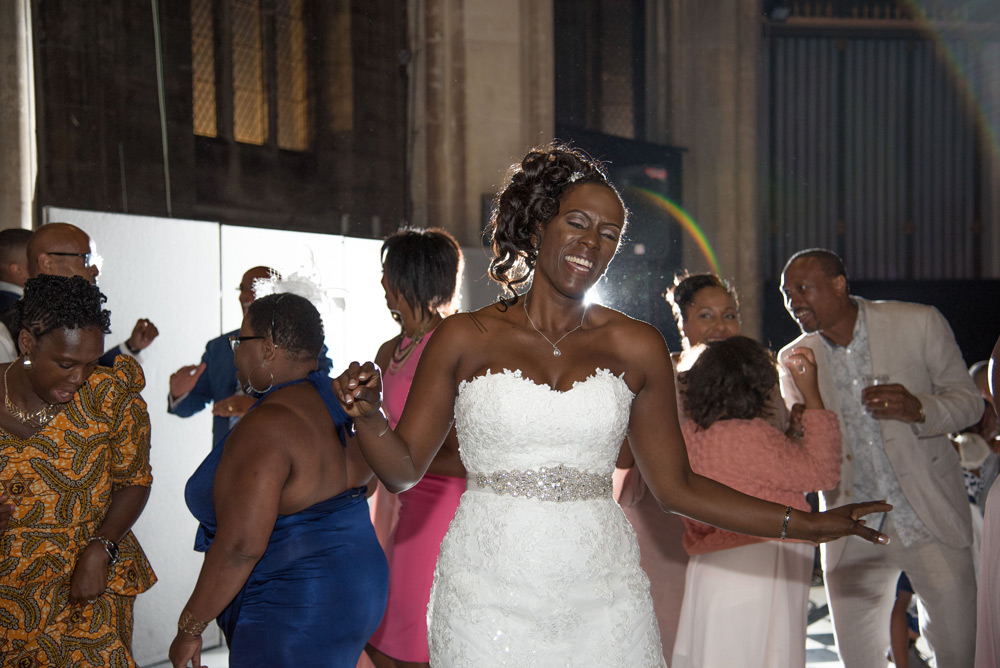 Bride dancing