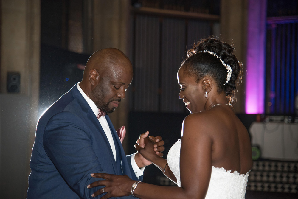 Couple dancing during their first dance