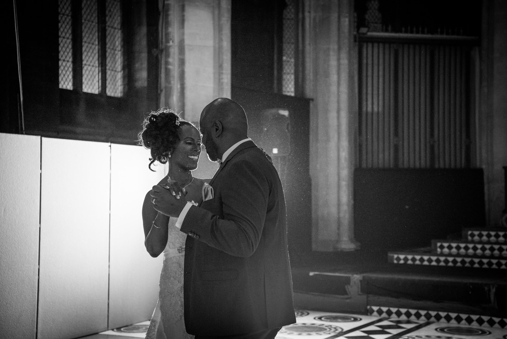 Couple during their first dance
