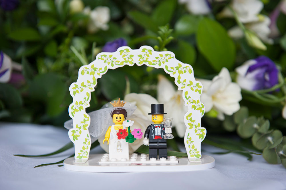 Wedding details on table